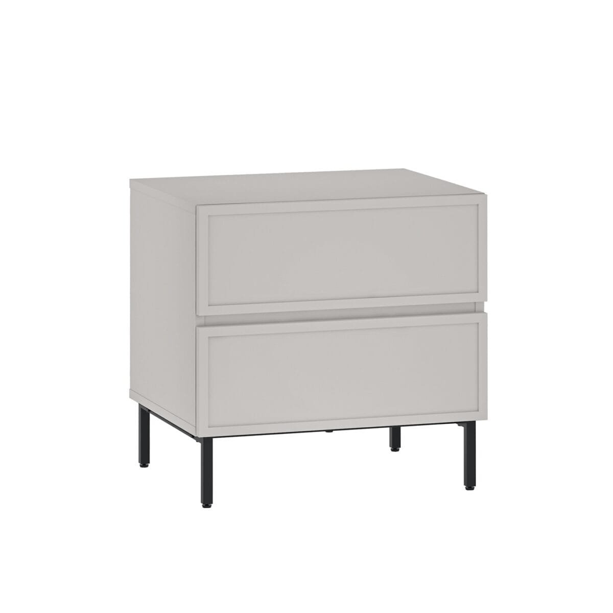 ⁦שידת לילה מעוצבת לצד המיטה בצבע סהרה שילוב מגירות אגוז דגם 3288⁩ – תמונה ⁦4⁩