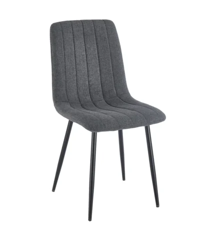 כיסא לפינת אוכל דגם 6127 בצבע אפור כהה מבית Step Up – עיצוב מודרני ונקי עם בד סינתטי קל לניקוי ורגלי מתכת חזקות. נוח, עמיד ואלגנטי לשימוש יומיומי בבית או במסעדה.