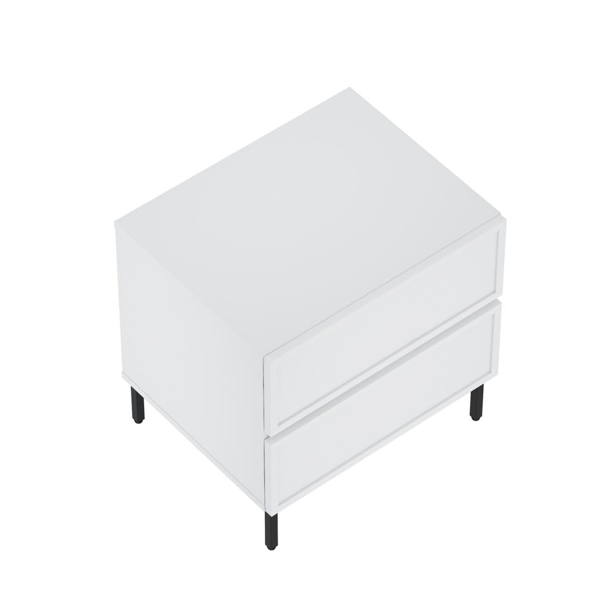 ⁦שידת לילה מעוצבת לצד המיטה בצבע לבן דגם 3288⁩ – תמונה ⁦7⁩