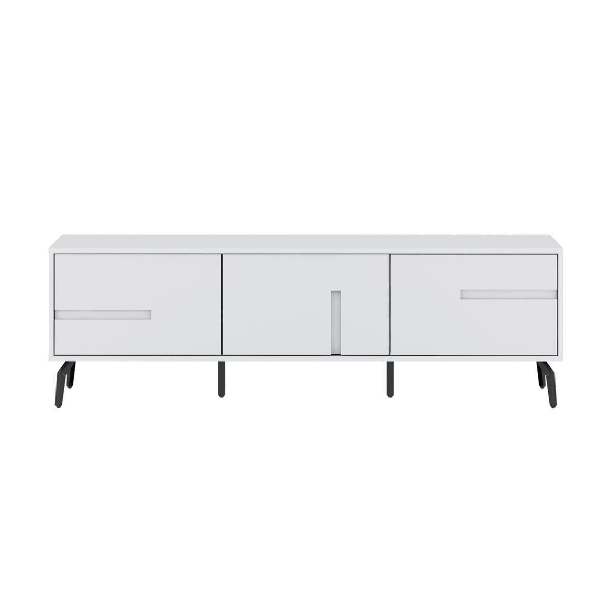 ⁦מזנון טלוויזיה מודרני לסלון דגם 4082 באורך 160 ס"מ צבע לבן⁩ – תמונה ⁦3⁩