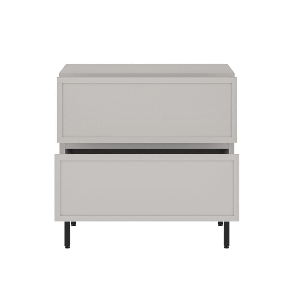 ⁦שידת לילה מעוצבת לצד המיטה בצבע סהרה שילוב מגירות אגוז דגם 3288⁩ – תמונה ⁦6⁩