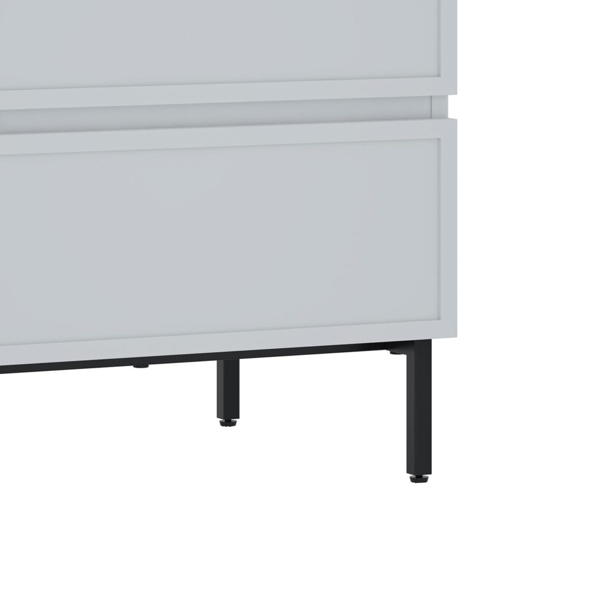 ⁦שידת לילה מעוצבת לצד המיטה בצבע אפור דגם 3288⁩ – תמונה ⁦4⁩