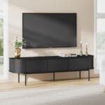 מזנון טלוויזיה יוקרתי לסלון דגם 4081  ניתן לתלייה באורך 180 ס"מ צבע שחור