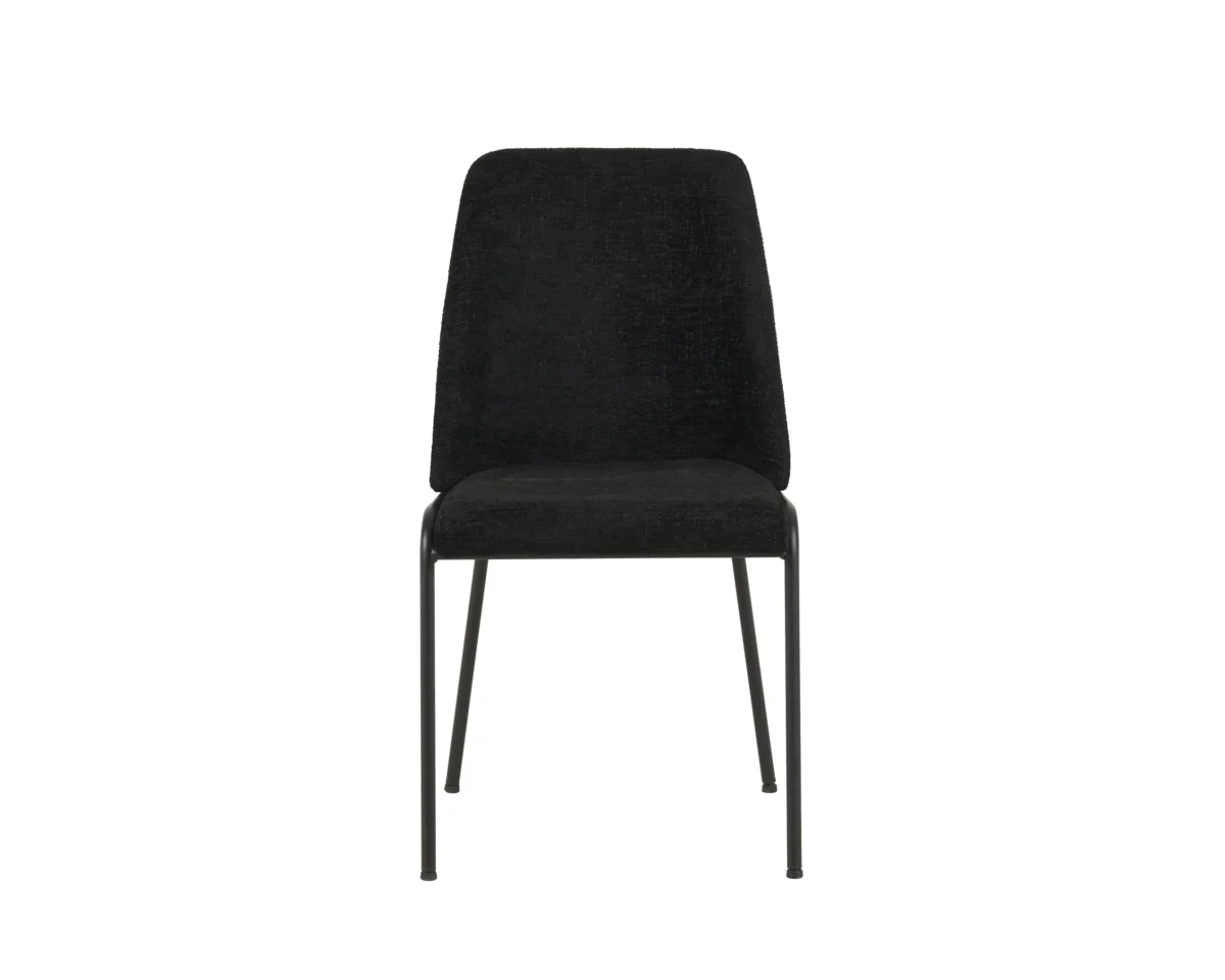 ⁦כיסא מרופד לפינת אוכל דגם 6140 בצבע שחור⁩ – תמונה ⁦2⁩