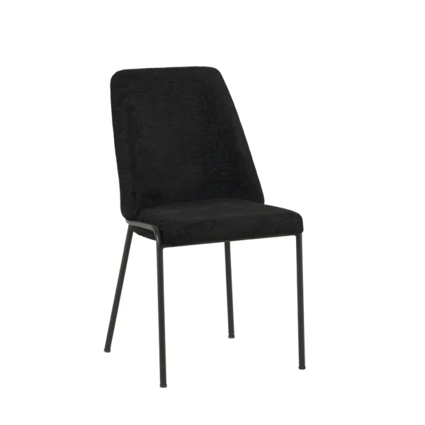 כיסא מרופד לפינת אוכל דגם 6140 בצבע שחור