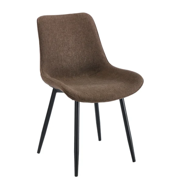 כיסא מרופד לפינת אוכל דגם 6159 בצבע חום