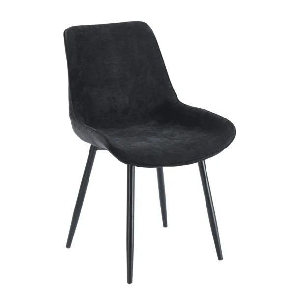 כיסא מרופד לפינת אוכל דגם 6159 בצבע שחור