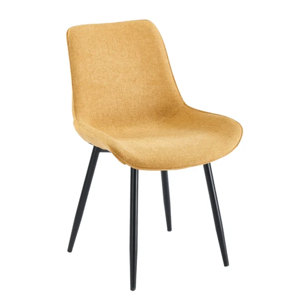 כיסא מרופד לפינת אוכל דגם 6159 בצבע צהוב