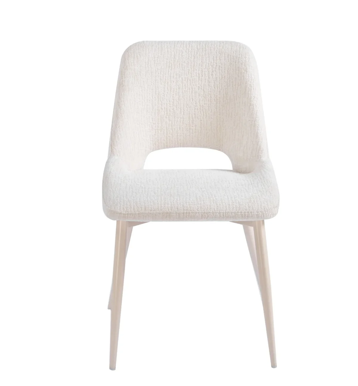 ⁦כיסא מרופד לפינת אוכל דגם 6160 בצבע קרם⁩ – תמונה ⁦2⁩