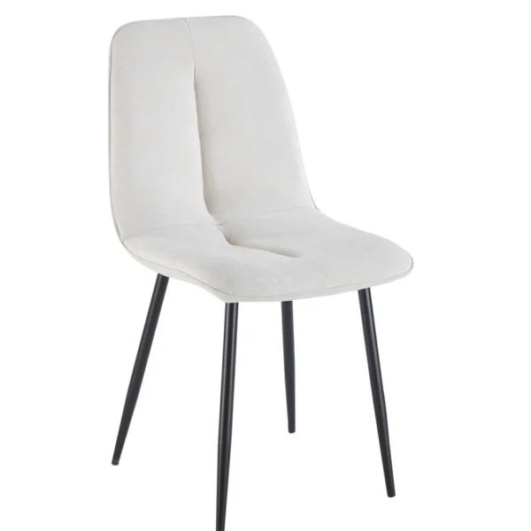 כיסא מרופד לפינת אוכל דגם 6139 בצבע קרם