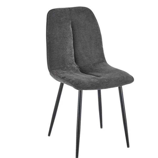 כיסא מרופד לפינת אוכל דגם 6139 בצבע אפור כהה