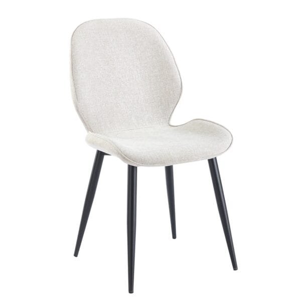 כיסא מרופד לפינת אוכל דגם 6158 מבית Step Up בצבע קרם