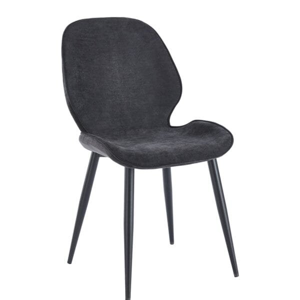 כיסא מרופד לפינת אוכל דגם 6158 מבית Step Up בצבע שחור