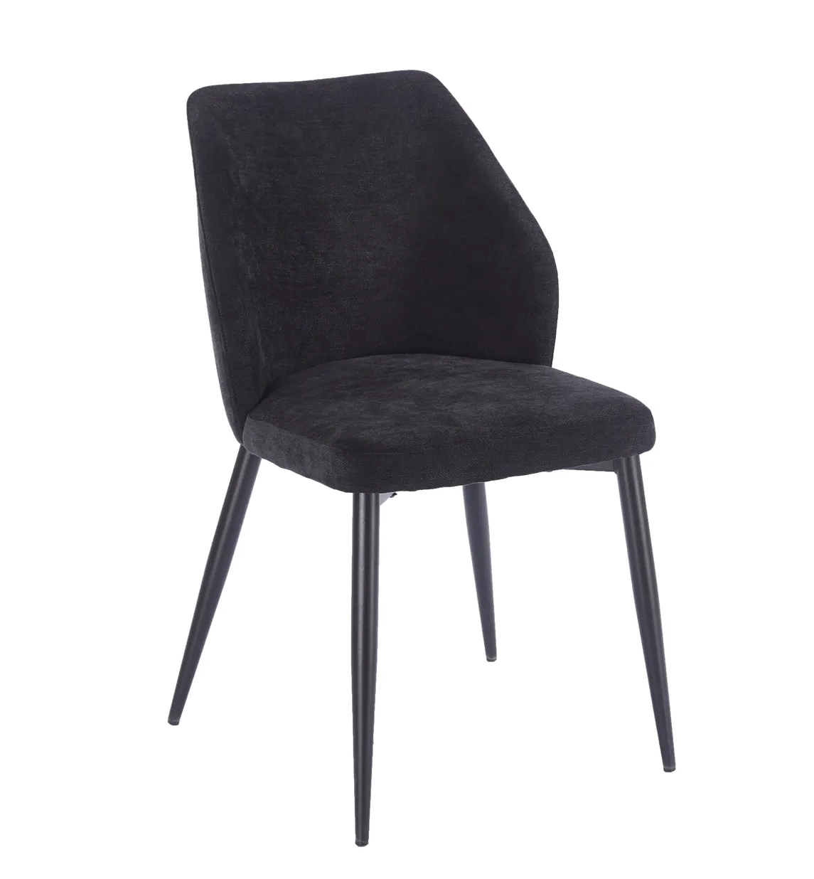 6161 (2) כיסא מרופד לפינת אוכל דגם 6161 בצבע שחור – תמונה 1