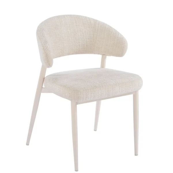 כיסא מרופד לפינת אוכל דגם 6162 בצבע קרם