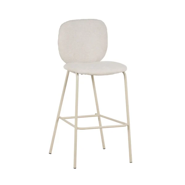 כיסא בר מרופד דגם 6145 בצבע קרם