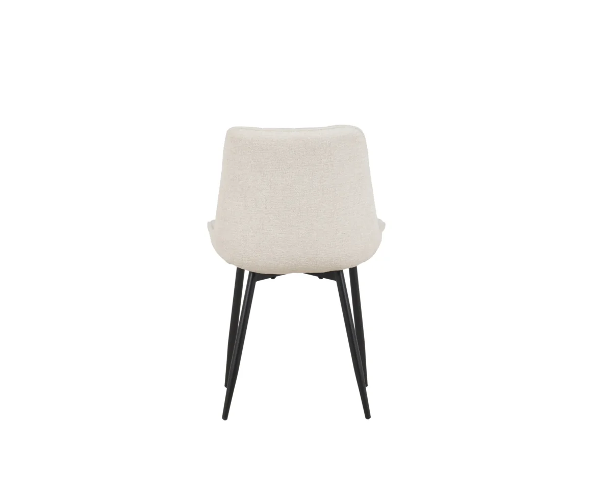 ⁦כיסא מרופד לפינת אוכל דגם 6144 בצבע קרם⁩ – תמונה ⁦4⁩