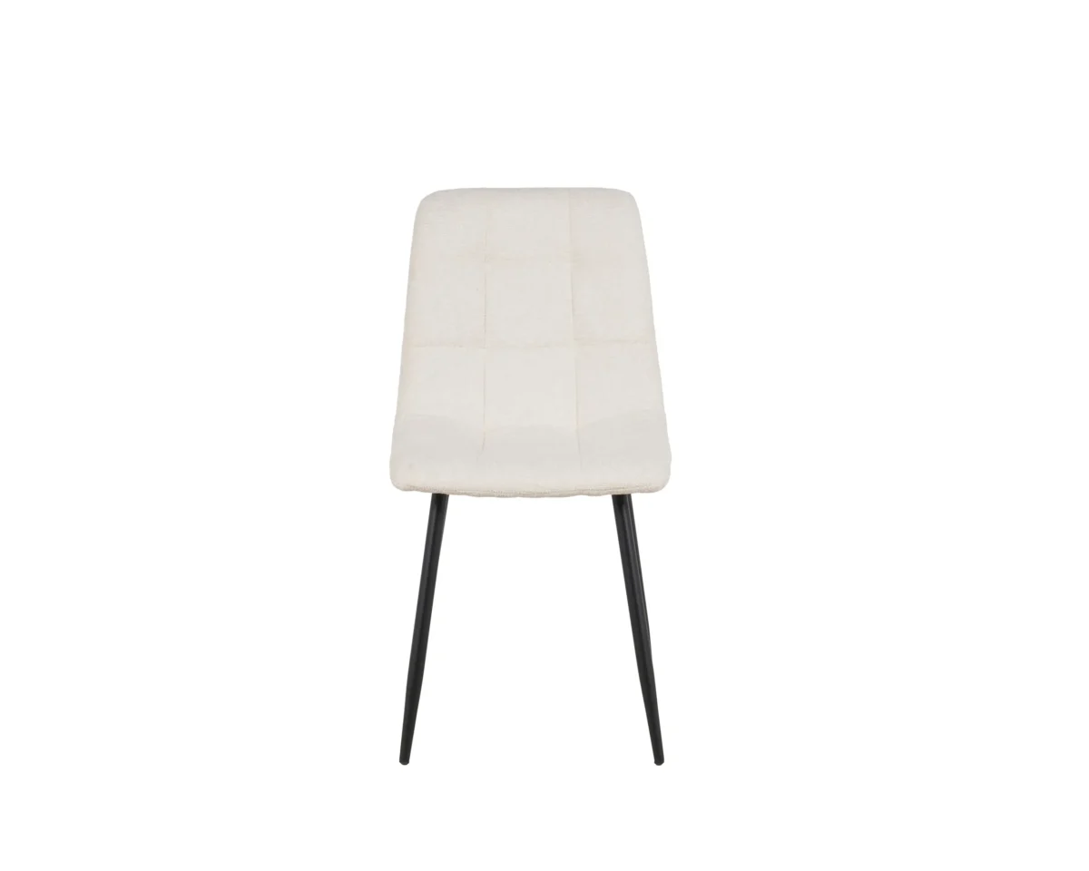 ⁦כיסא מרופד לפינת אוכל דגם 6149 בצבע קרם⁩ – תמונה ⁦2⁩