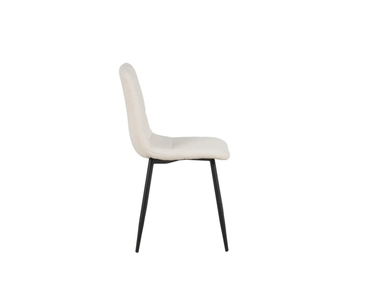 ⁦כיסא מרופד לפינת אוכל דגם 6149 בצבע קרם⁩ – תמונה ⁦3⁩