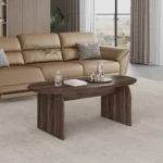 שולחן סלון אובלי צבע עץ אגוז דגם 4025