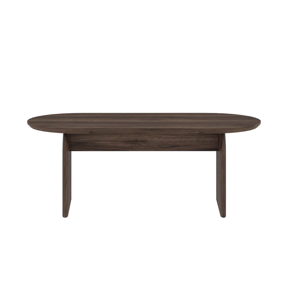 ⁦שולחן סלון אובלי צבע עץ אגוז דגם 4025⁩ – תמונה ⁦4⁩