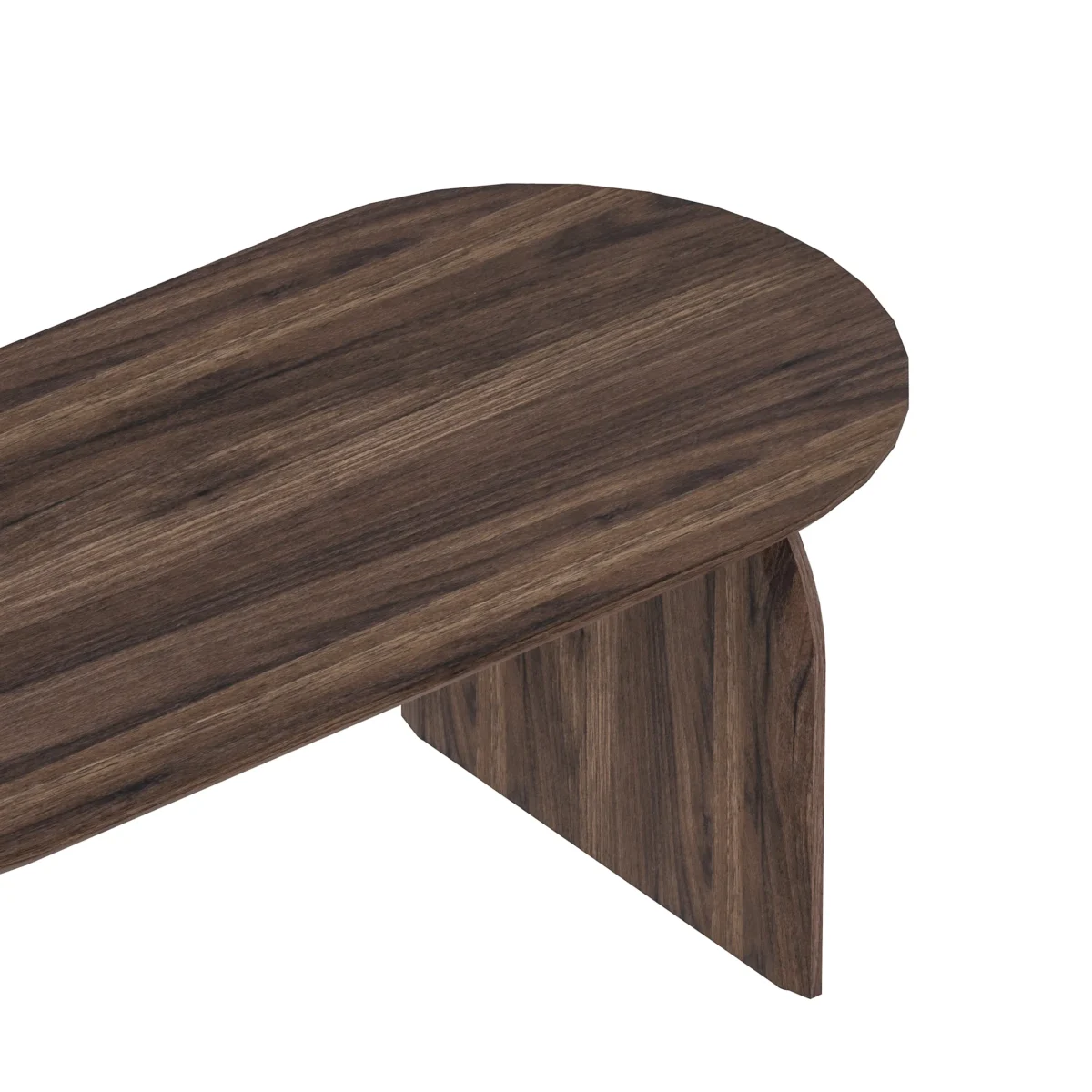 ⁦שולחן סלון אובלי צבע עץ אגוז דגם 4025⁩ – תמונה ⁦5⁩