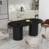 שולחן פינת אוכל אובלי דגם 816 בצבע שחור
