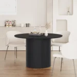 שולחן פינת אוכל עגול דגם 817 בצבע שחור