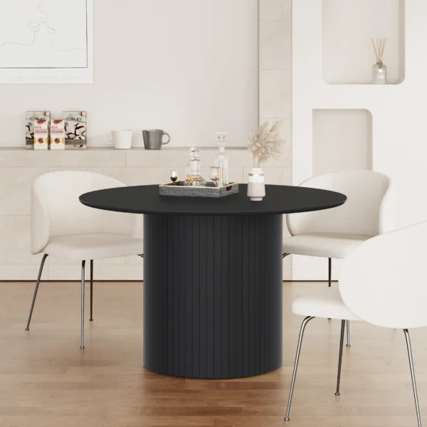 שולחן פינת אוכל עגול דגם 817 בצבע שחור