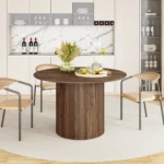 שולחן פינת אוכל עגול דגם 817 בצבע אגוז