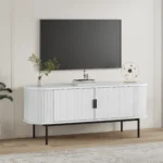 מזנון טלוויזיה מעוצב לסלון דגם 4078 באורך 120 ס"מ צבע לבן