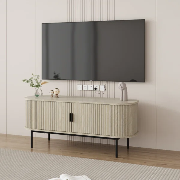 מזנון טלוויזיה מעוצב לסלון דגם 4078 באורך 120 ס"מ בגימור טרוונטין