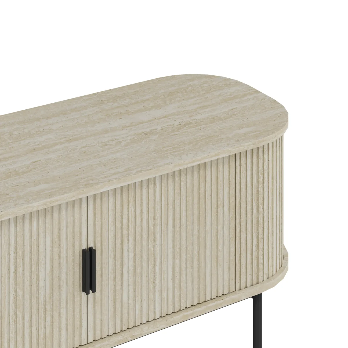 ⁦מזנון טלוויזיה יוקרתי לסלון דגם 4080 באורך 180 ס"מ בגימור טרוונטין⁩ – תמונה ⁦5⁩