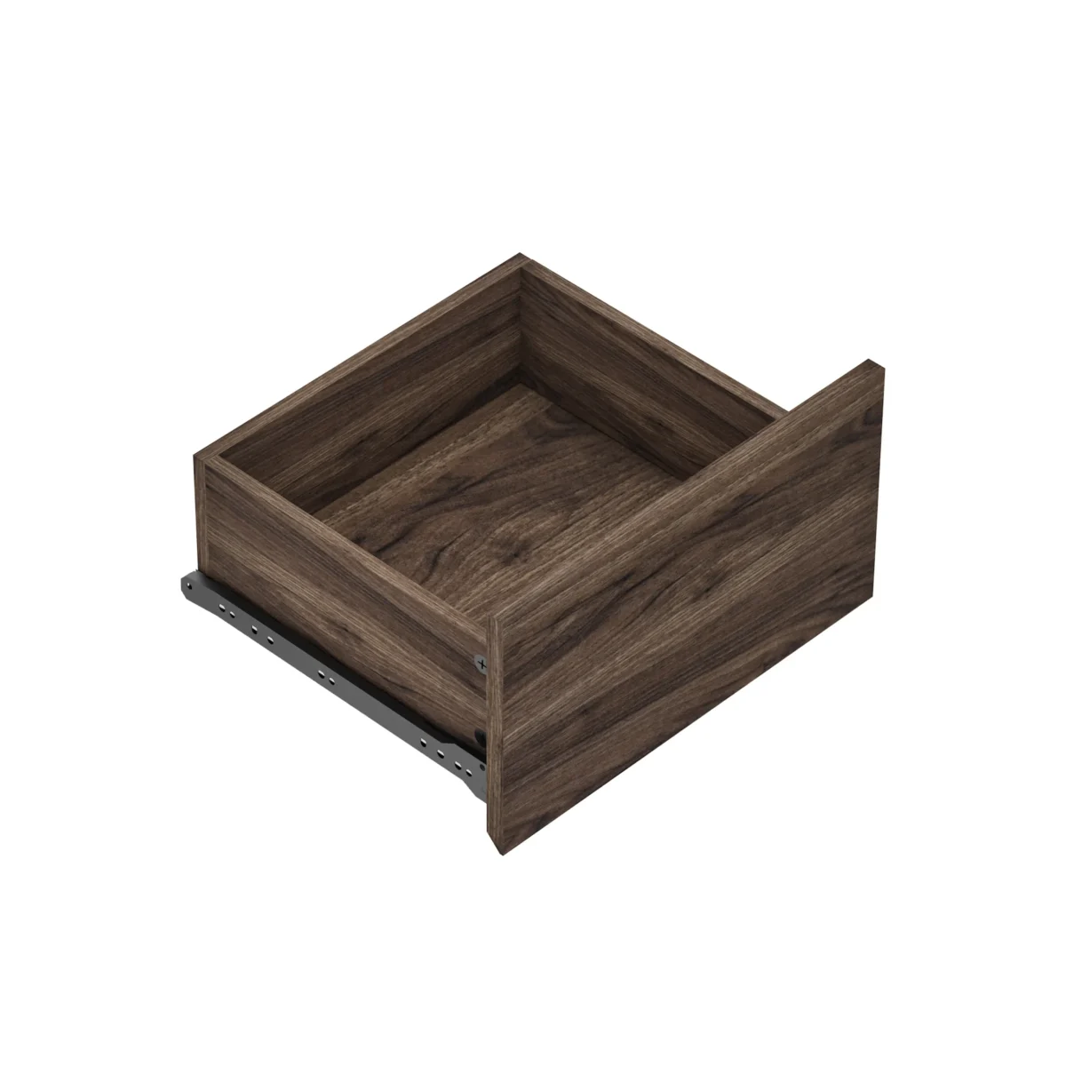 ⁦שידת לילה מעוצבת לצד המיטה בצבע אגוז בשילוב זכוכית דגם 3284⁩ – תמונה ⁦10⁩