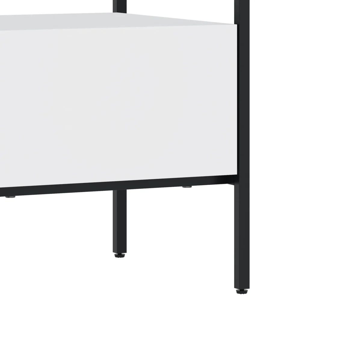 ⁦שידת לילה מעוצבת לצד המיטה בצבע לבן בשילוב זכוכית דגם 3284⁩ – תמונה ⁦9⁩