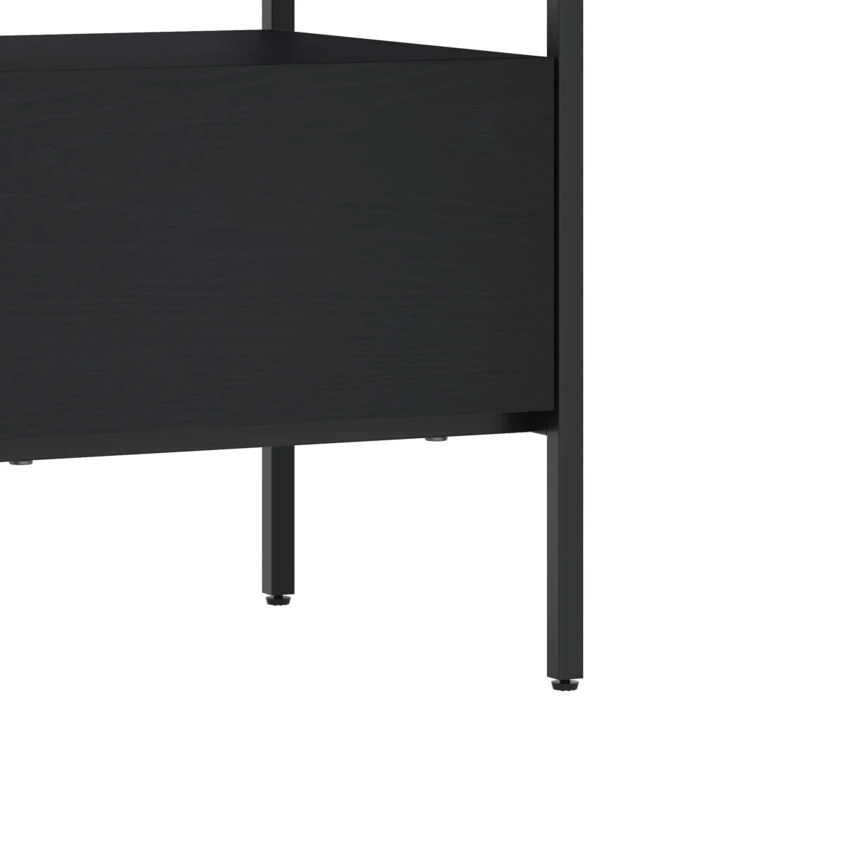 ⁦שידת לילה מעוצבת לצד המיטה בצבע שחור בשילוב זכוכית דגם 3284⁩ – תמונה ⁦6⁩